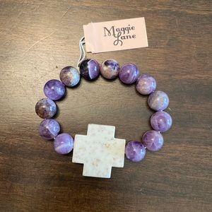 Purple beaded Maggie Lane bracelet
